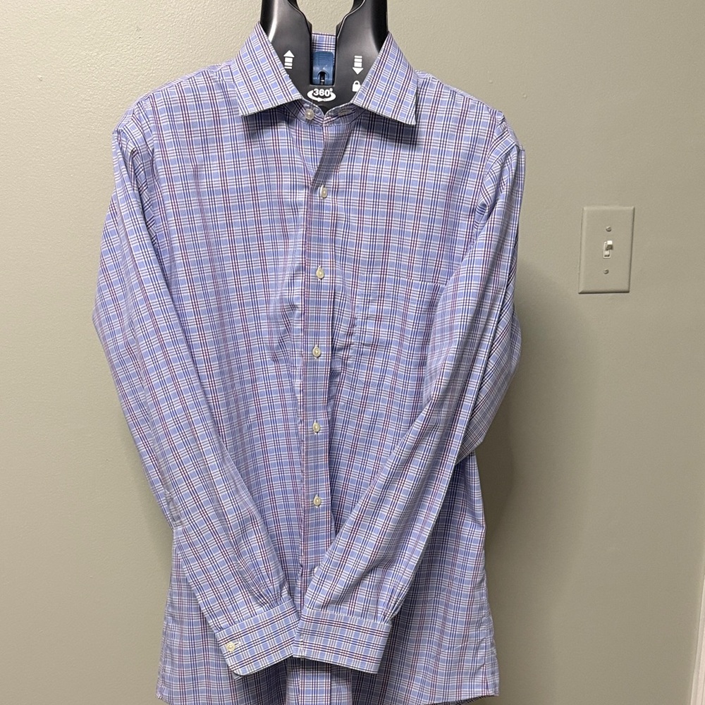 Brooks Brothers Blue and Red Plaid Dress Shirt